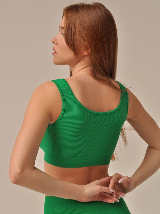 Топ в рубчик на широких бретелях - My фото 25