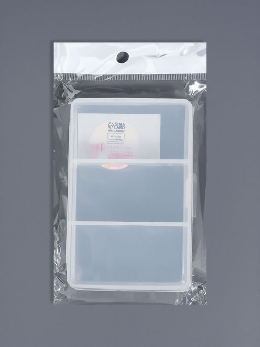 Органайзер для хранения мелочей, 3 ячейки, 11×7×2.5 см, прозрачный