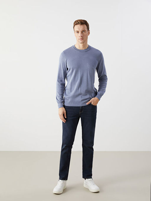 Bisiklet Yaka Erkek Triko Kazak