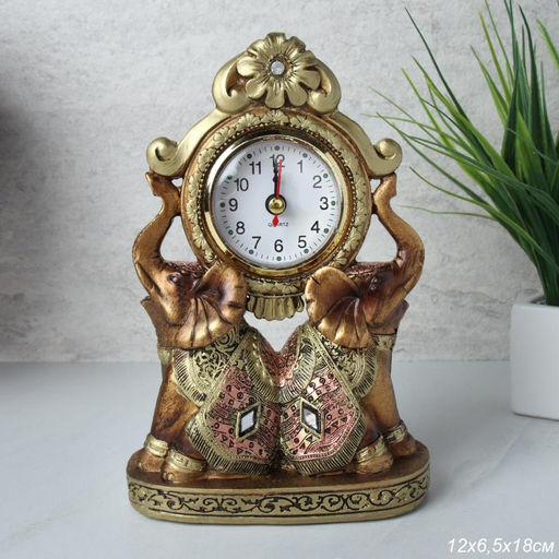 Часы статуэтка Слоны / 7153B /уп 48/ - ГалеонТрейд фото 2