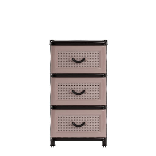 Комод 3-х секционный коричневый (уп.1) М1353