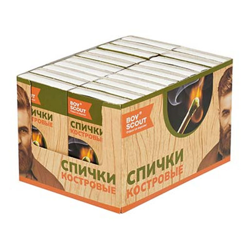 Цена указана за 2 шт. BOYSCOUT Спички Костровые 90 мм, 30 шт (отгрузка кратно 20 шт.) /80/20  фото 5