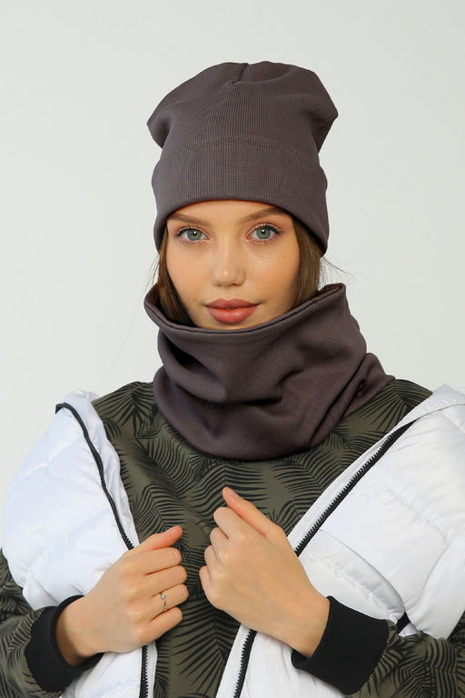 Комплект шапка и снуд