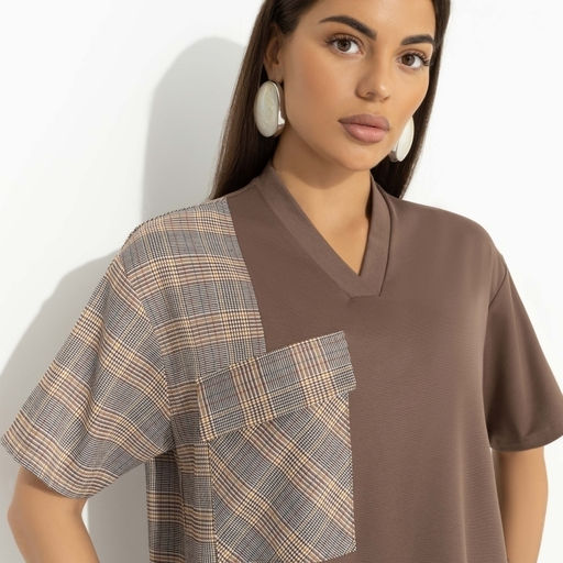 Брючный костюм с карманами Современная утонченность (brown 2 в 1) - Charutti фото 3