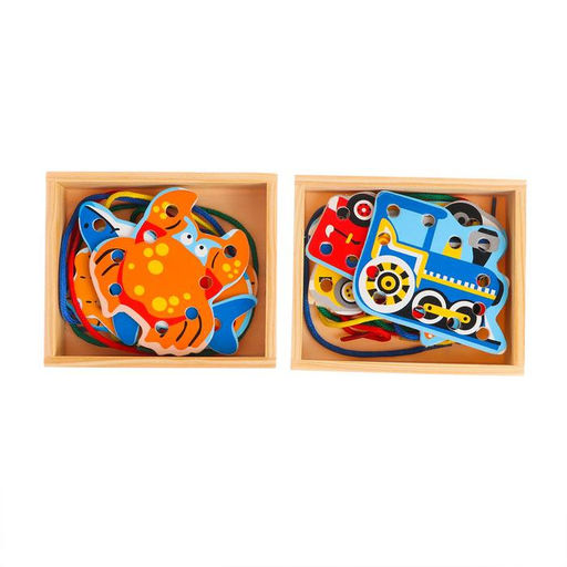 Шнуровка в коробке «Машины», 4 шт., МИКС