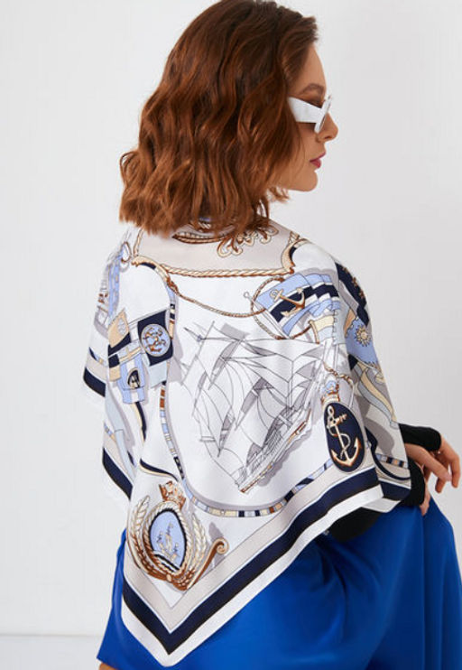 Большой, мягкий, тонкий и очень нежный двусторонний платок с рисунком. - Tantino фото 16