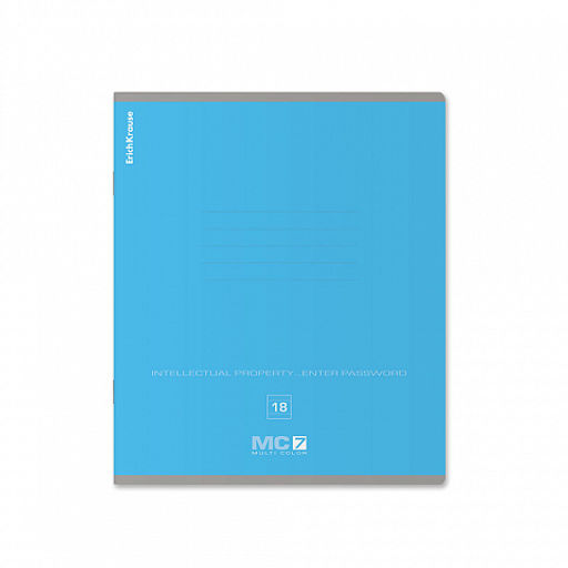 Цена за 10 шт. Тетрадь школьная ученическая ErichKrause MC-7 ассорти, 18 листов, линейка (в плёнке по 10 шт.)_MIX-PACK  фото 3