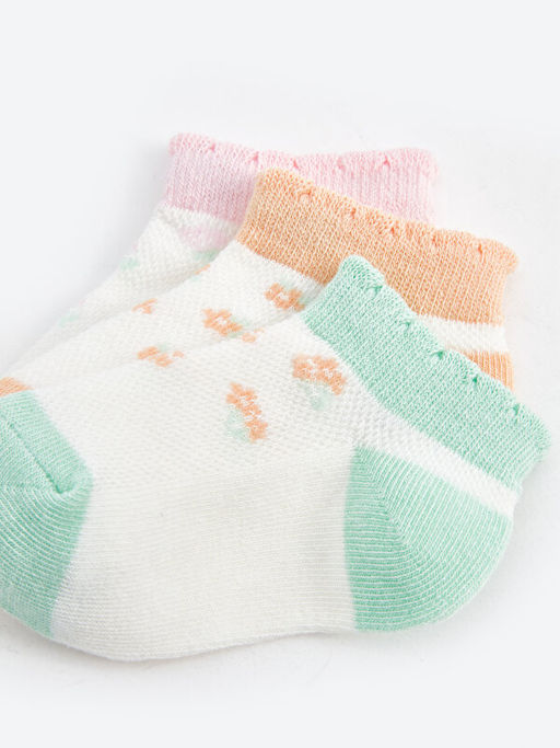 ?i?ekli K?z Bebek Patik ?orap 3l? - Waikiki фото 3