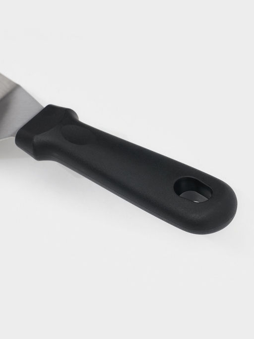Лопатка перфорированная Доляна, 37?7.2 см, нержавеющая сталь, чёрная  фото 4