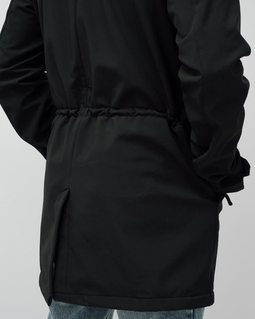 Парка спортивная мужская с капюшоном softshell черного цвета 9565Ch - Mtforce фото 20