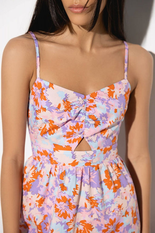 Ярусное платье с ярким принтом - Incity фото 4