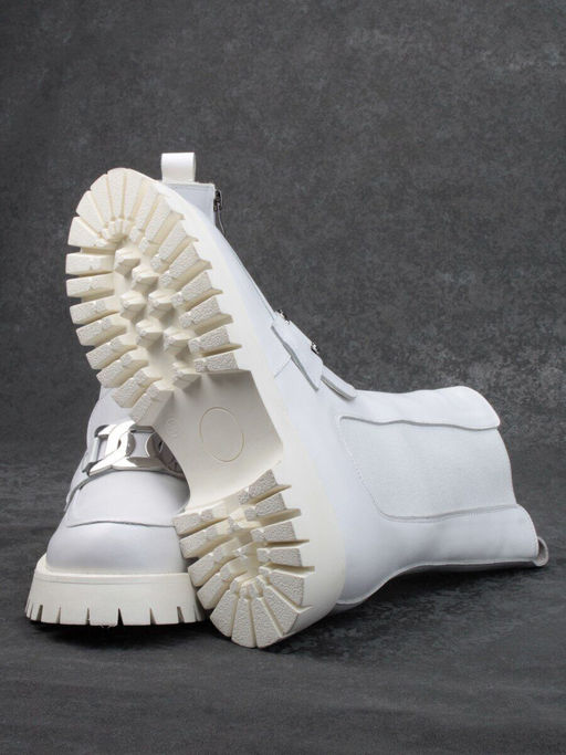 04-YPM5807B WHITE Ботинки зимние женские (натуральная кожа, натуральный мех) - Фабричный китай фото 11