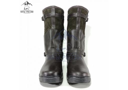 Монголки коричневые с замком, литая подошва,