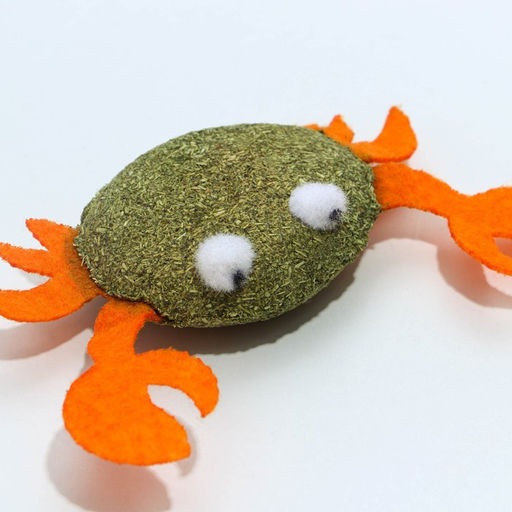 Игрушка для кошек Краб из кошачьей мяты, 4 х 5 см - Пушистое счастье фото 3