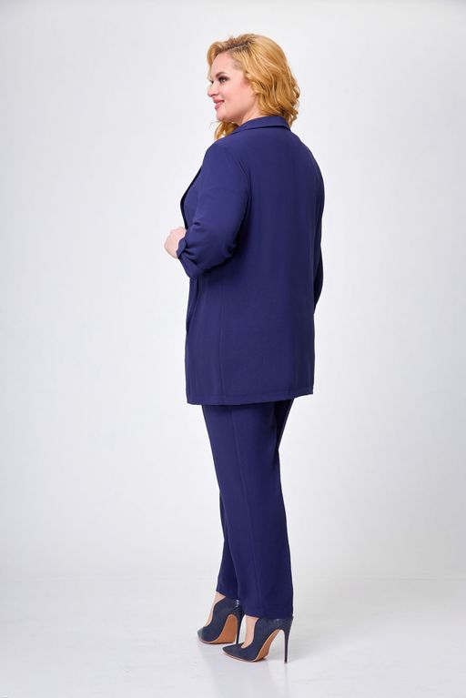 Костюм Элль стиль 557/1 темно-синий/белый  фото 2