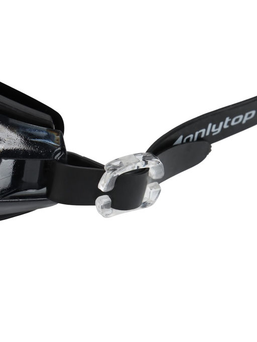 Очки для плавания ONLYTOP, беруши, чёрные, цвет переносицы МИКС