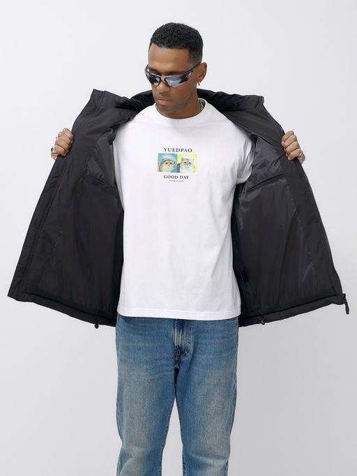 Куртка спортивная мужская зимняя большого размера черного цвета 617Ch - Wonderrman фото 14