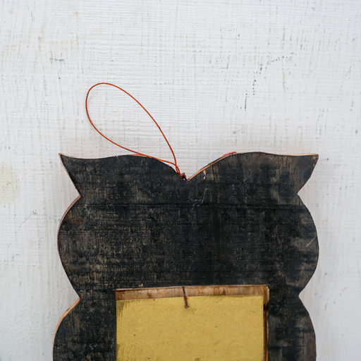 Зеркальное панно Сова с сердцем, 1.3?14?24 см, дерево