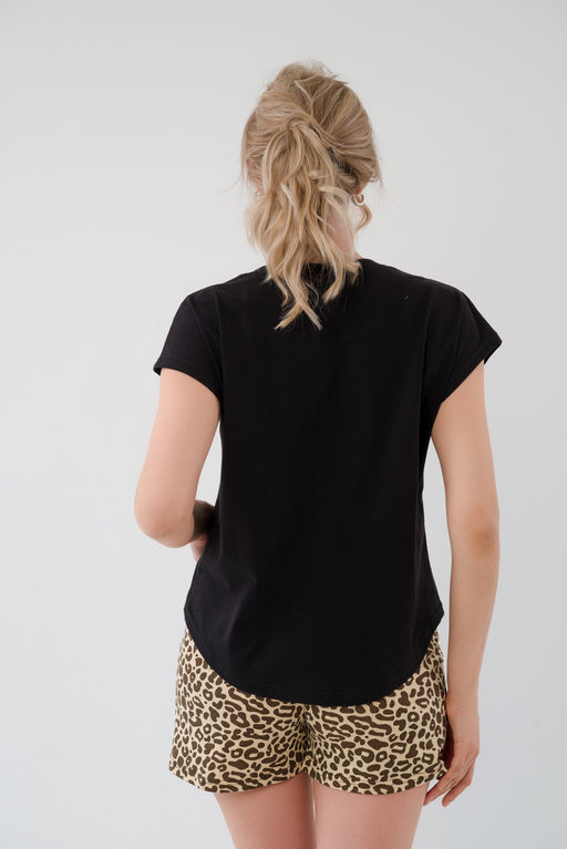 Пижама женская из футболки и шорт из кулирки Сафари песочный - Амадэль фото 12