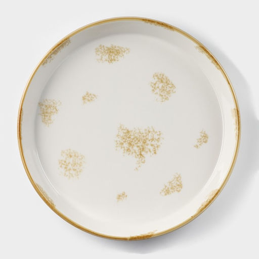 Форма для запекания Доляна Organic Gold, 1 л, d=24.5 см, фарфор, белая фото 2