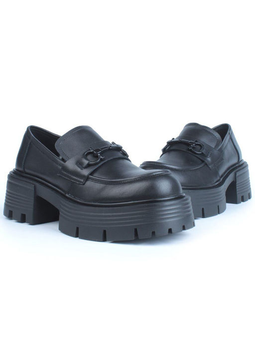 03-C1805-1 BLACK Лоферы женские (натуральная кожа) - Фабричный китай фото 12