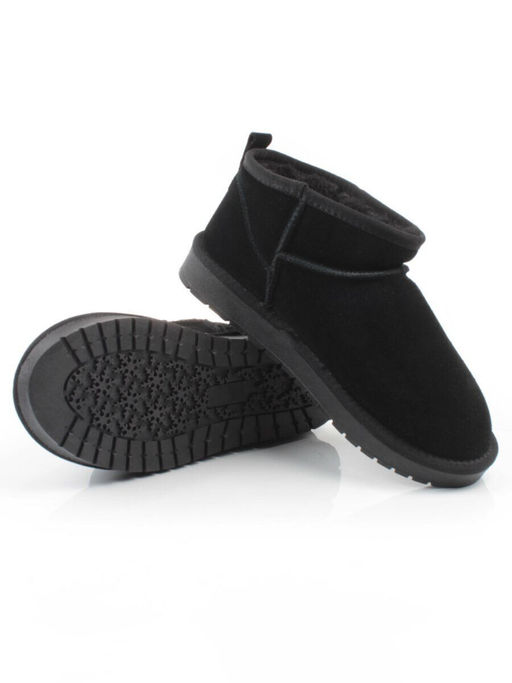 04-PF8300-1 BLACK Угги женские (натуральная замша, 100% шерсть)