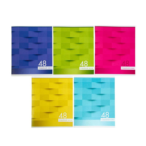 Тетрадь 48 листов в клетку Calligrata Мозаика, обложка мелованный картон, блок №2, белизна 75% (серые листы), МИКС фото 5