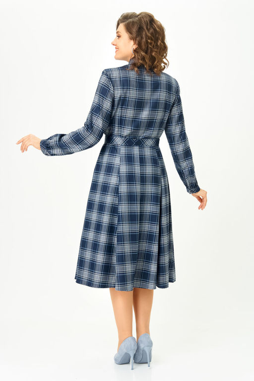 Платье ДаЛи 5520.1 синяя клетка