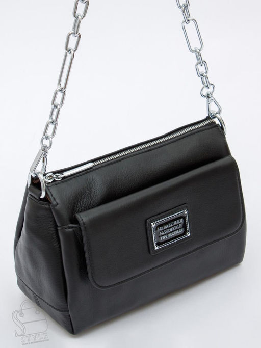 Сумка женская кожаная 0730CH black Polina&Eiterou