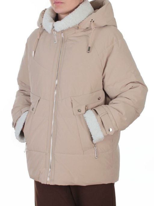 23211 BEIGE Куртка зимняя женская (150 гр. холлофайбер)