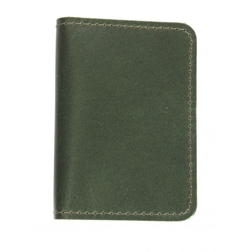 Обложка пропуск/карточка/проездной Croco-фк-1002 натуральная кожа зеленый тем пулл-ап (205) 263923  фото 2