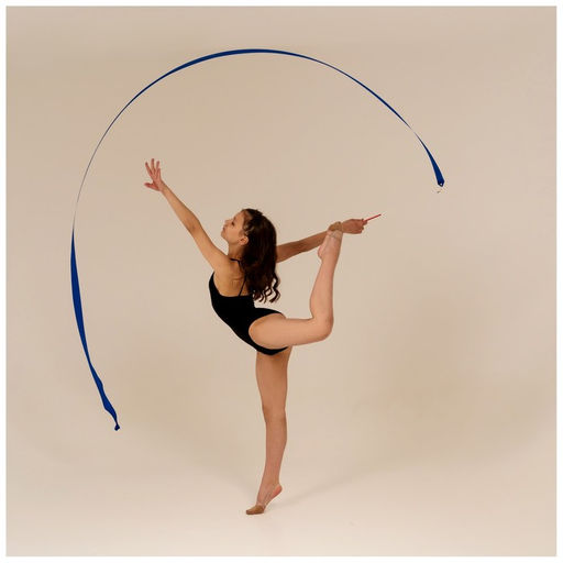 Лента гимнастическая с палочкой Grace Dance, 4 м, цвет синий  фото 5