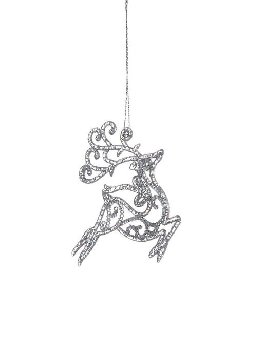 Цена за 2 шт. Ёлочная игрушка Зимнее волшебство. Олень в прыжке - магия, 1312 см, прозрачный фото 9