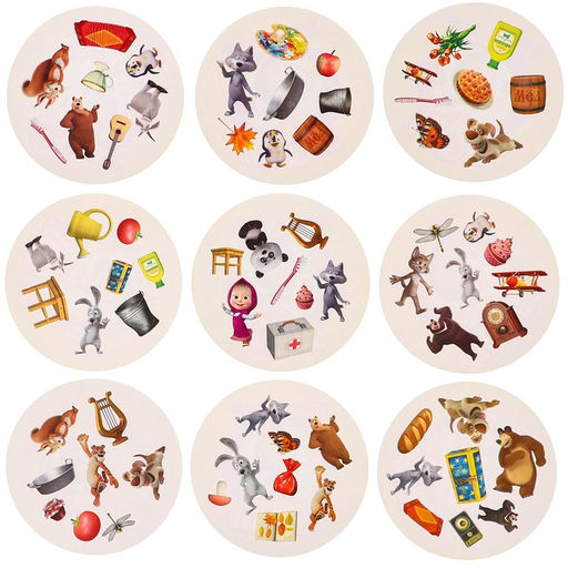 Карточная игра на скорость и реакцию Дуббль. Смотри-хватай, 55 карт, 5+, Маша и Медведь  фото 10