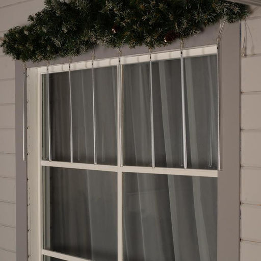 Гирлянда «Сосульки» 2.5×0.5 м, IP65, прозрачная нить, 288 LED, свечение мульти с эффектом стекания, 12 В