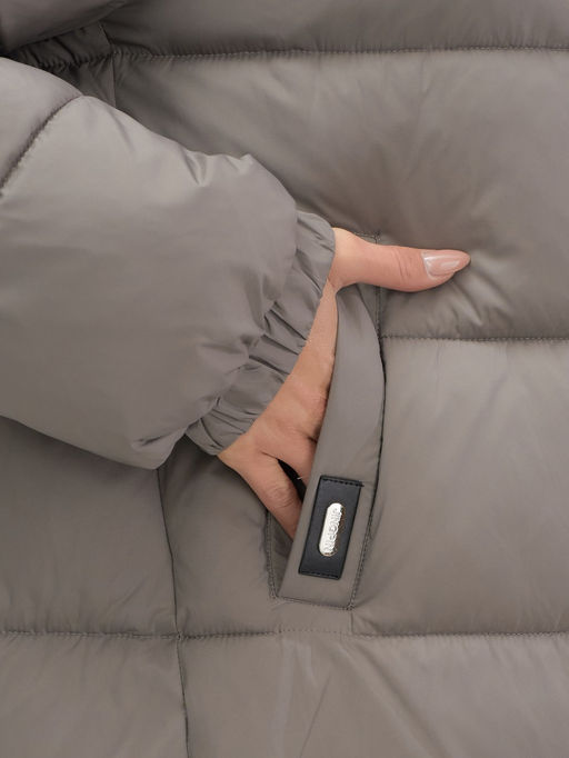 Куртка женская зимняя на резинке большого размера коричневого цвета 7619K Бренд: Visdeer  фото 11