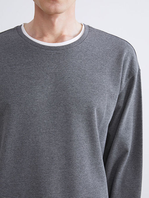 Bisiklet Yaka Erkek Sweatshirt