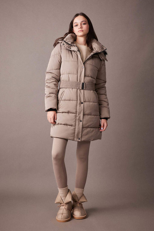 Водонепроницаемая парка из искусственного меха с капюшоном - Defacto фото 2