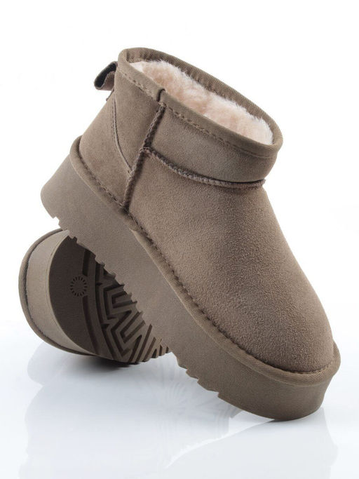 04-PF8520-6 KHAKI Угги женские (натуральная замша, 100% шерсть)