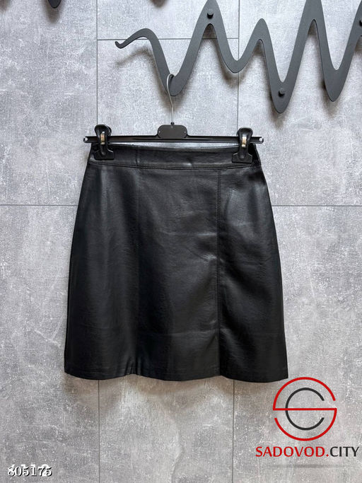 Юбка из матовой экокожи