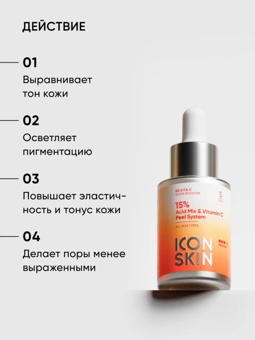 Пилинг для лица 15% с витамином С - Icon skin фото 5