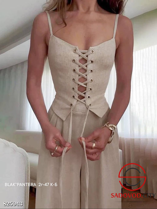 Костюм женский двойка с корсетом