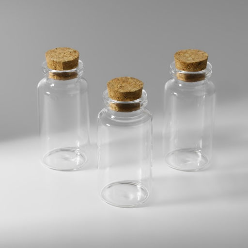 Цена за 2 шт. Баночки для хранения бисера, d=3×6 см, 3 шт.