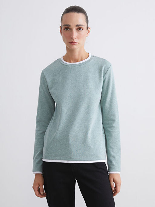 Bisiklet Yaka Kad?n Sweatshirt