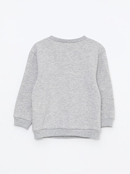 Bisiklet Yaka Uzun Kollu Bask?l? Erkek Bebek Sweatshirt - Waikiki фото 2