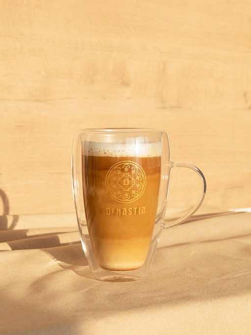 Кружка с двойным стеклом прозрачный боросиликатное стекло