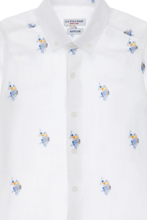 Erkek _ocuk Beyaz Uzun Kollu G_mlek Sepette S_rpriz _ndirim - U.s. polo assn фото 4