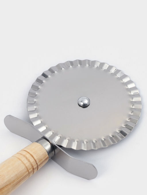 Нож для пиццы и теста Доляна Классик, 18.5 см, коррозионностойкая сталь, ребристый, бежевый  фото 2