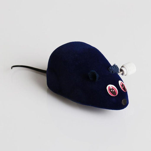 Мышь заводная, 7 см, тёмно-синяя - Пижон фото 6