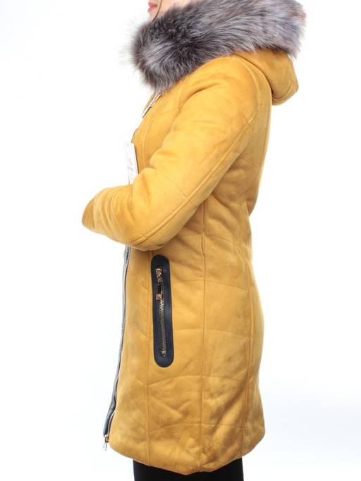 5193 YELLOW Парка женская зимняя (150 гр синтепон, искусственный мех) - Фабричный китай фото 6